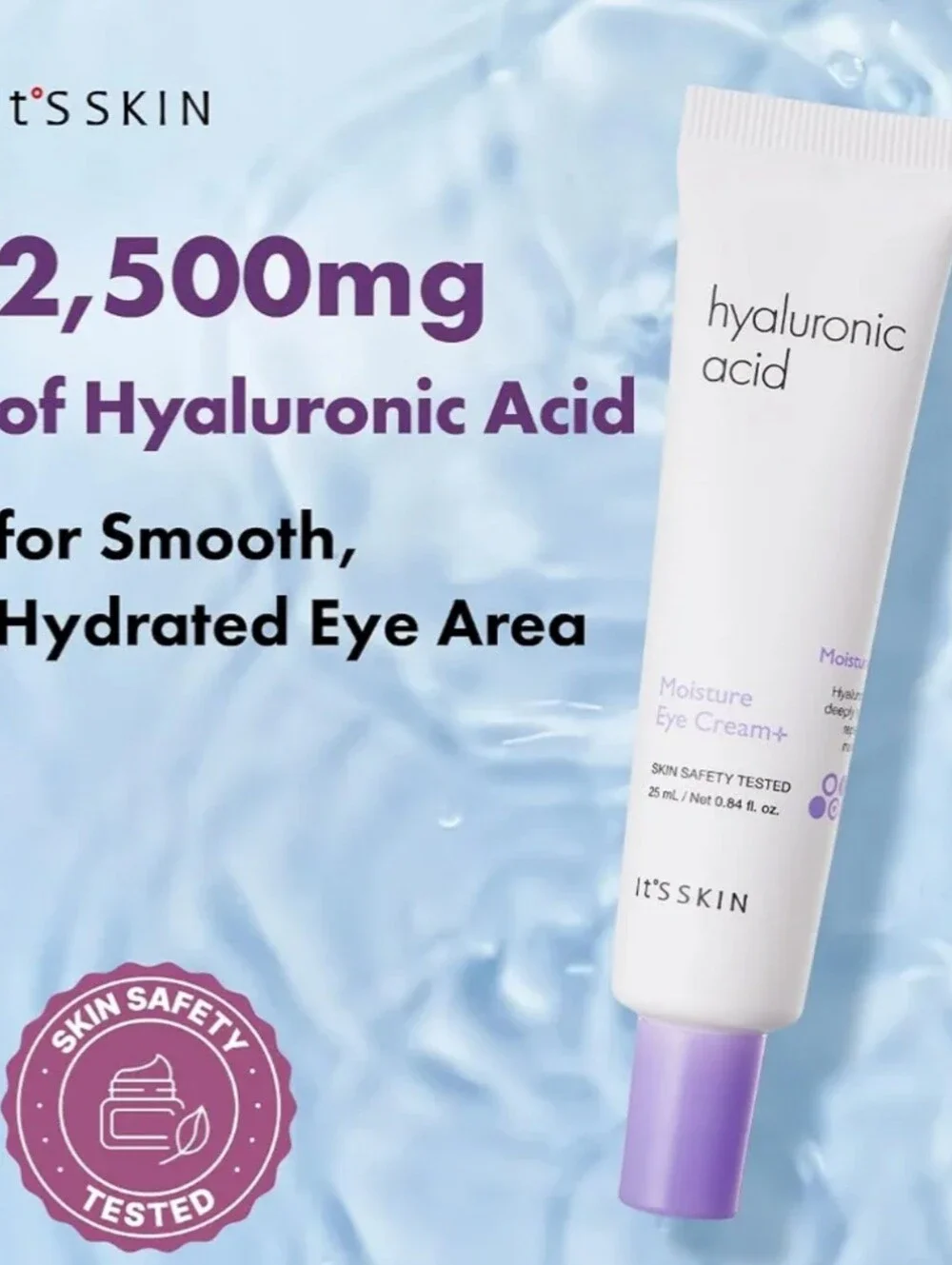 It's Skin Hyaluronic Acid Moisture Eye Cream+ — White with Purple Cap